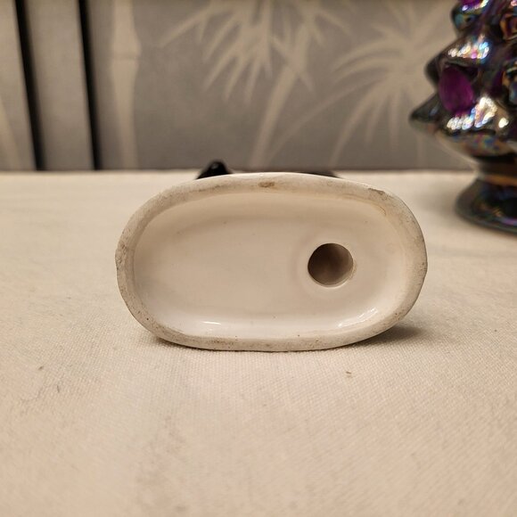 Retro 30s Creepy Halloween Long Neck Ceramic Cat Figurine - Picture 5 of 5